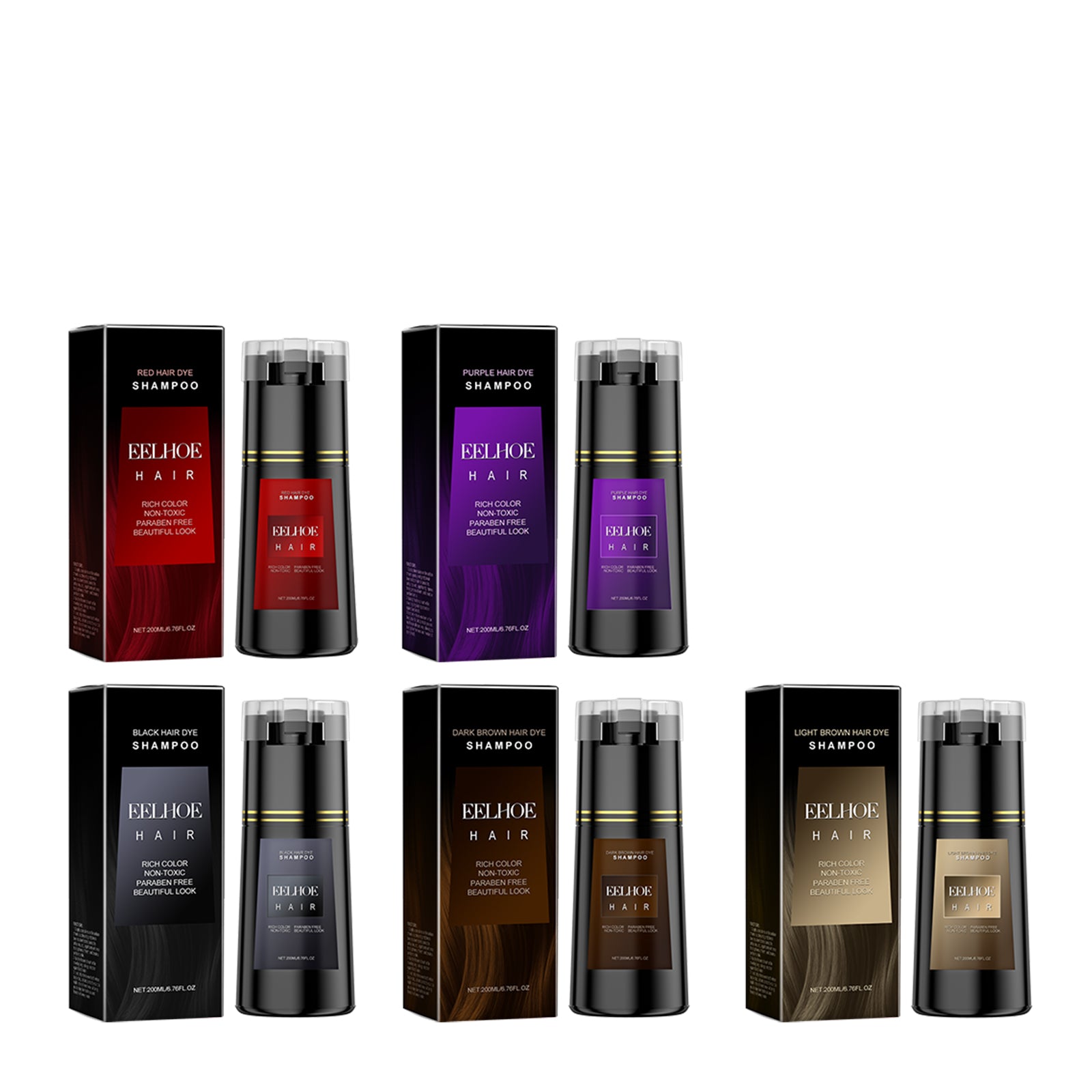 EELHOE Hair Shampoo Plant Extract Curing Multicolor DIY Color Trend Hair Gentle Easy Color Shampoo EELHOE Hair Shampoo Plant Extract Curing Multicolor DIY Color Trend Hair Gentle Easy Color Shampoo